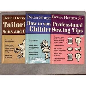 Vintage Sewing Books 1966 BH&G Set of 3 How To Sew